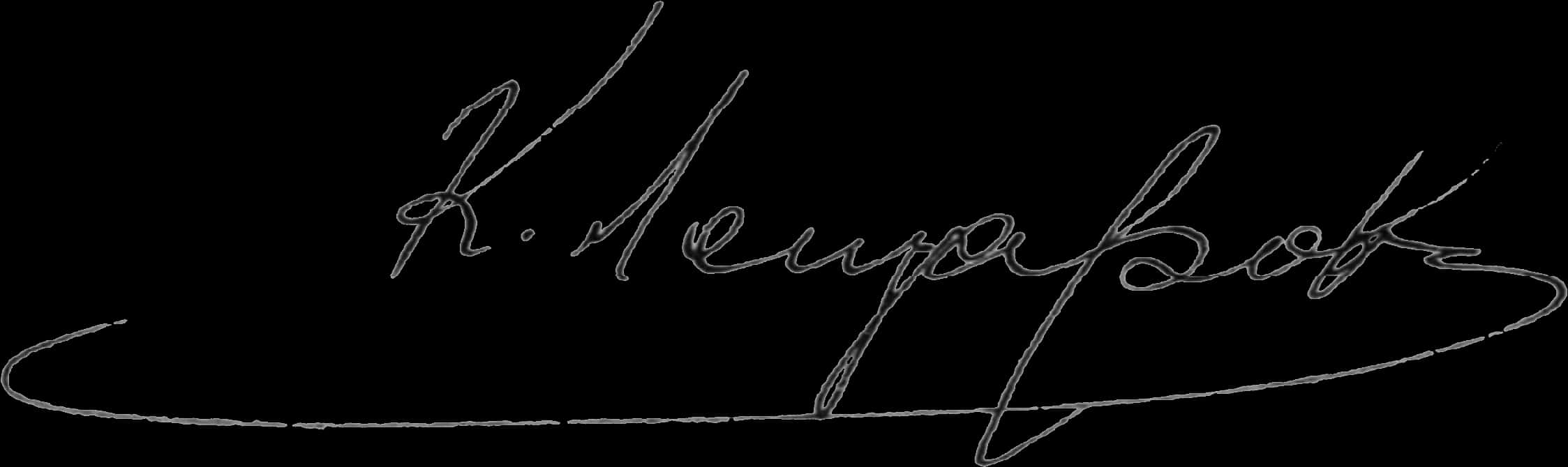 Elegant Handwritten Signature PNG
