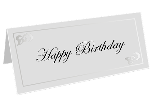 Elegant Happy Birthday Card PNG