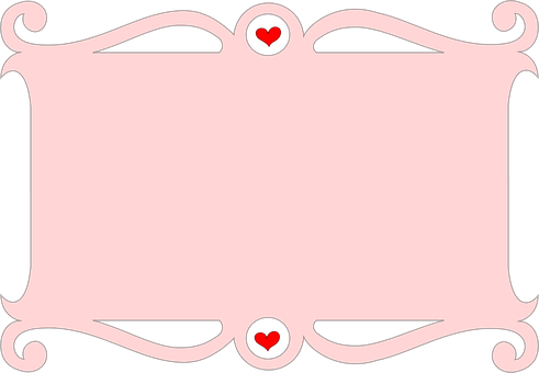 Elegant Heart Frame Design PNG