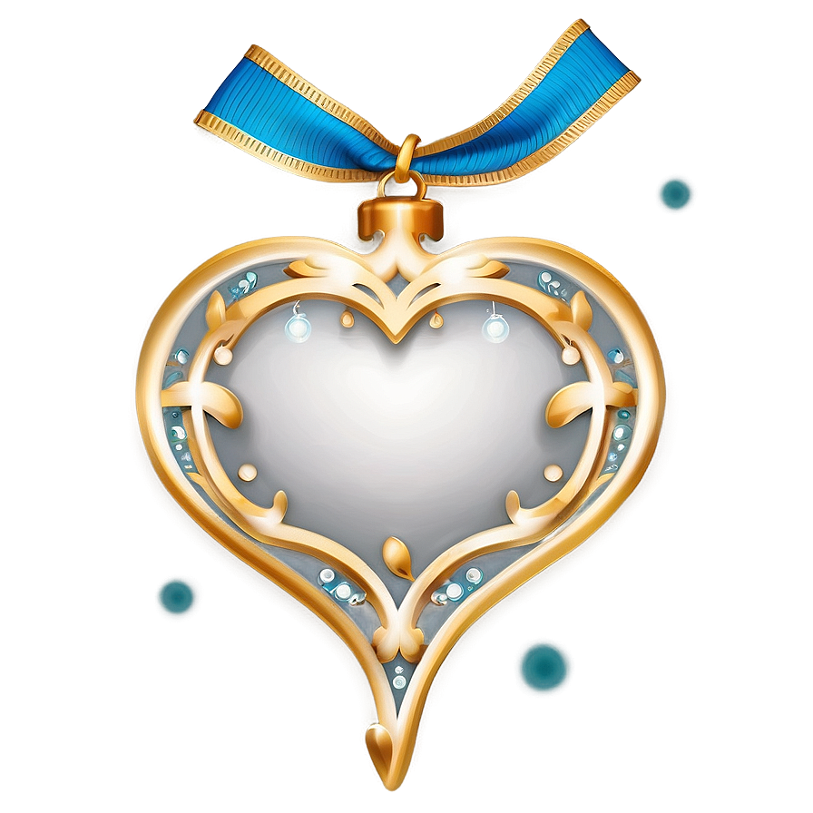 Elegant Heart Ornament Png 06202024 PNG