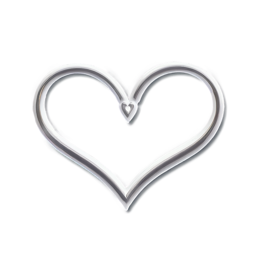 Elegant Heart Outline Png Rli53 PNG