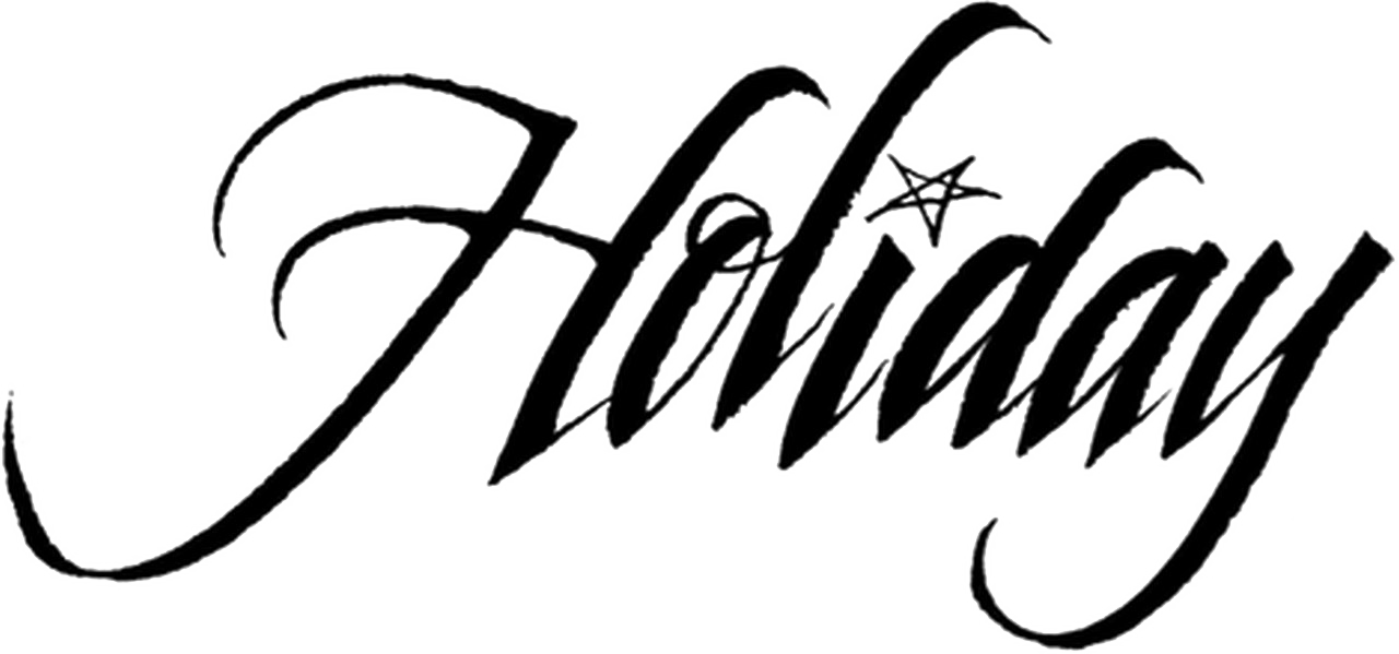 Elegant Holiday Script Text PNG