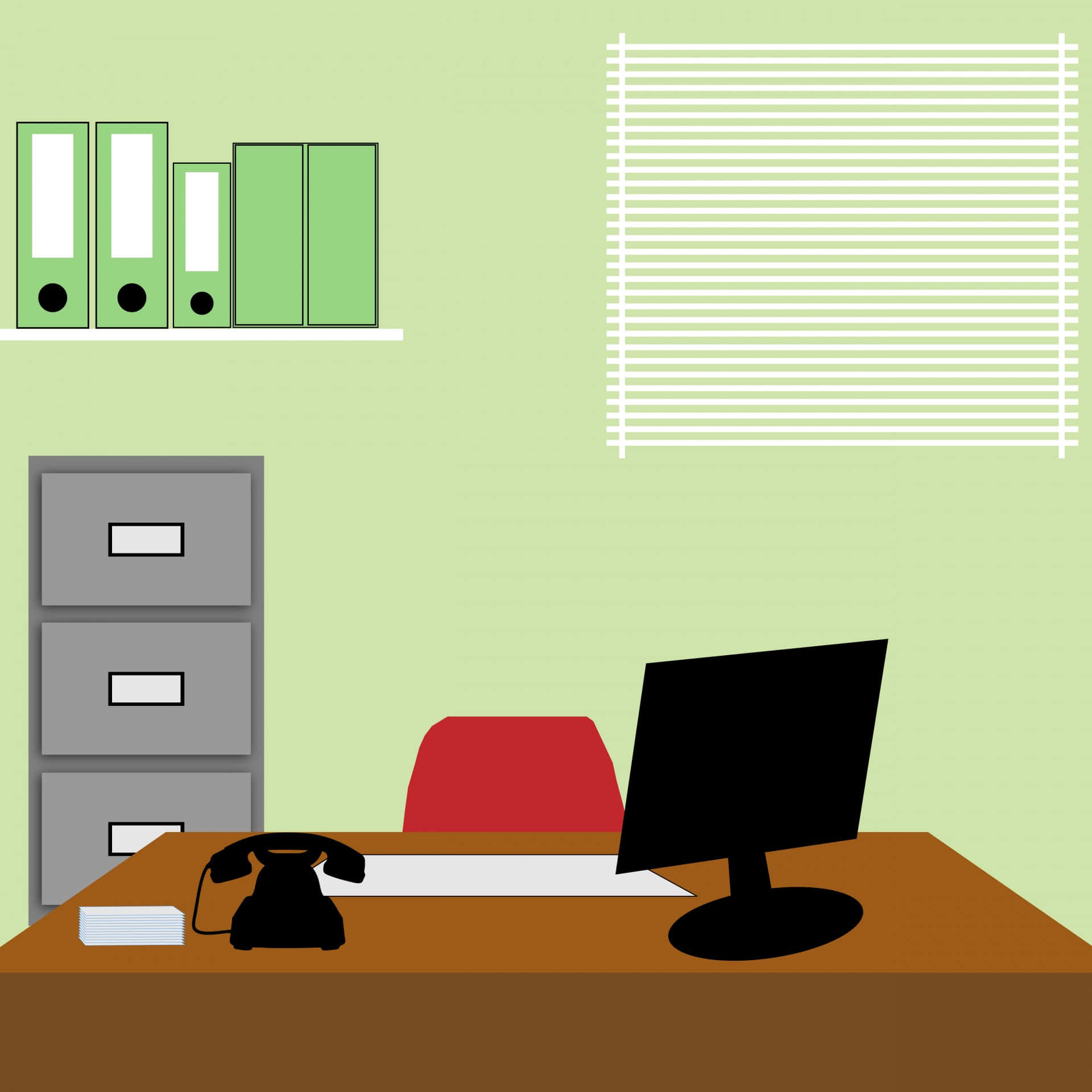 Elegant Home Office Virtual Background