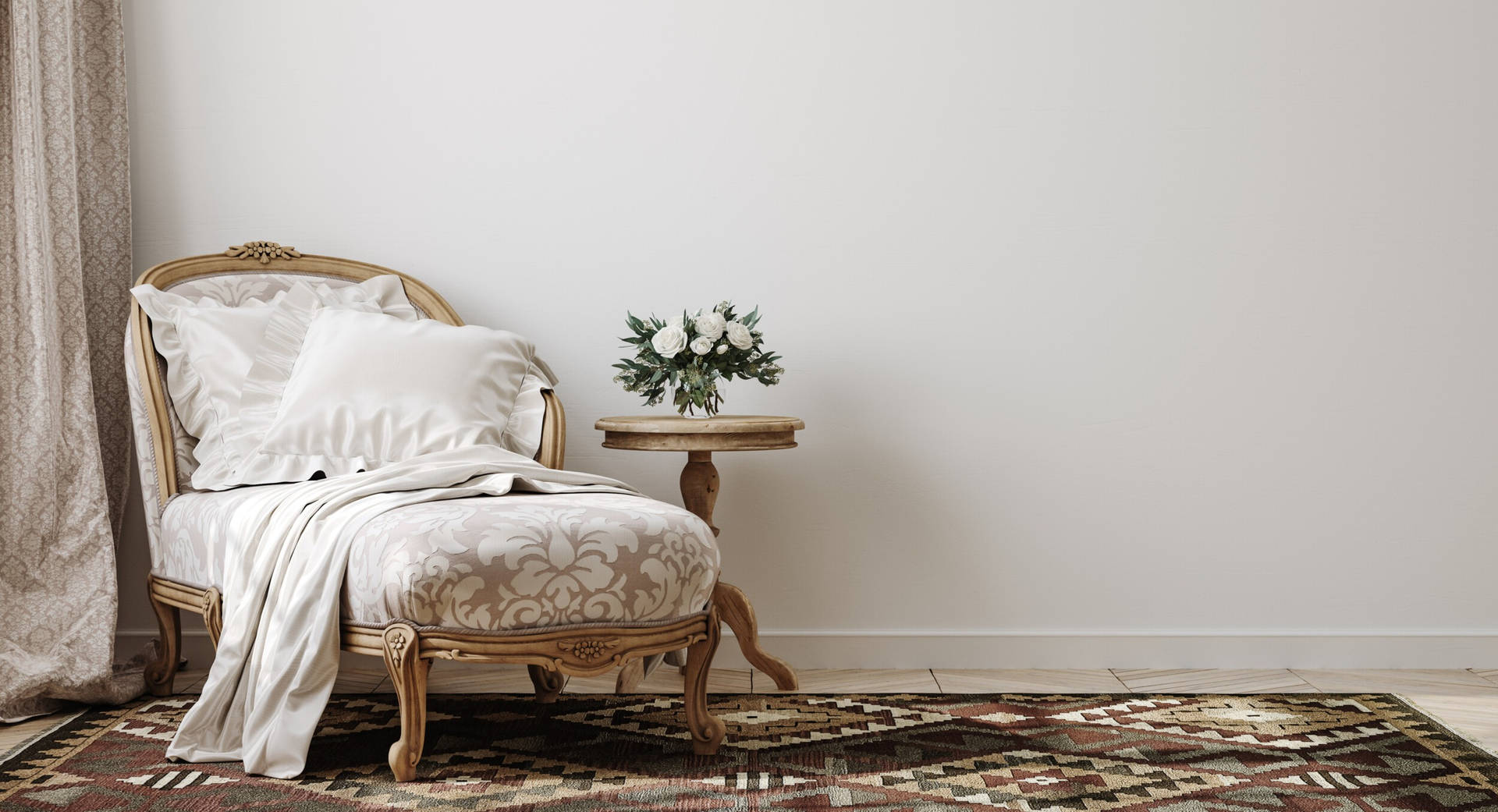 Elegant Home Sofa Area Wallpaper