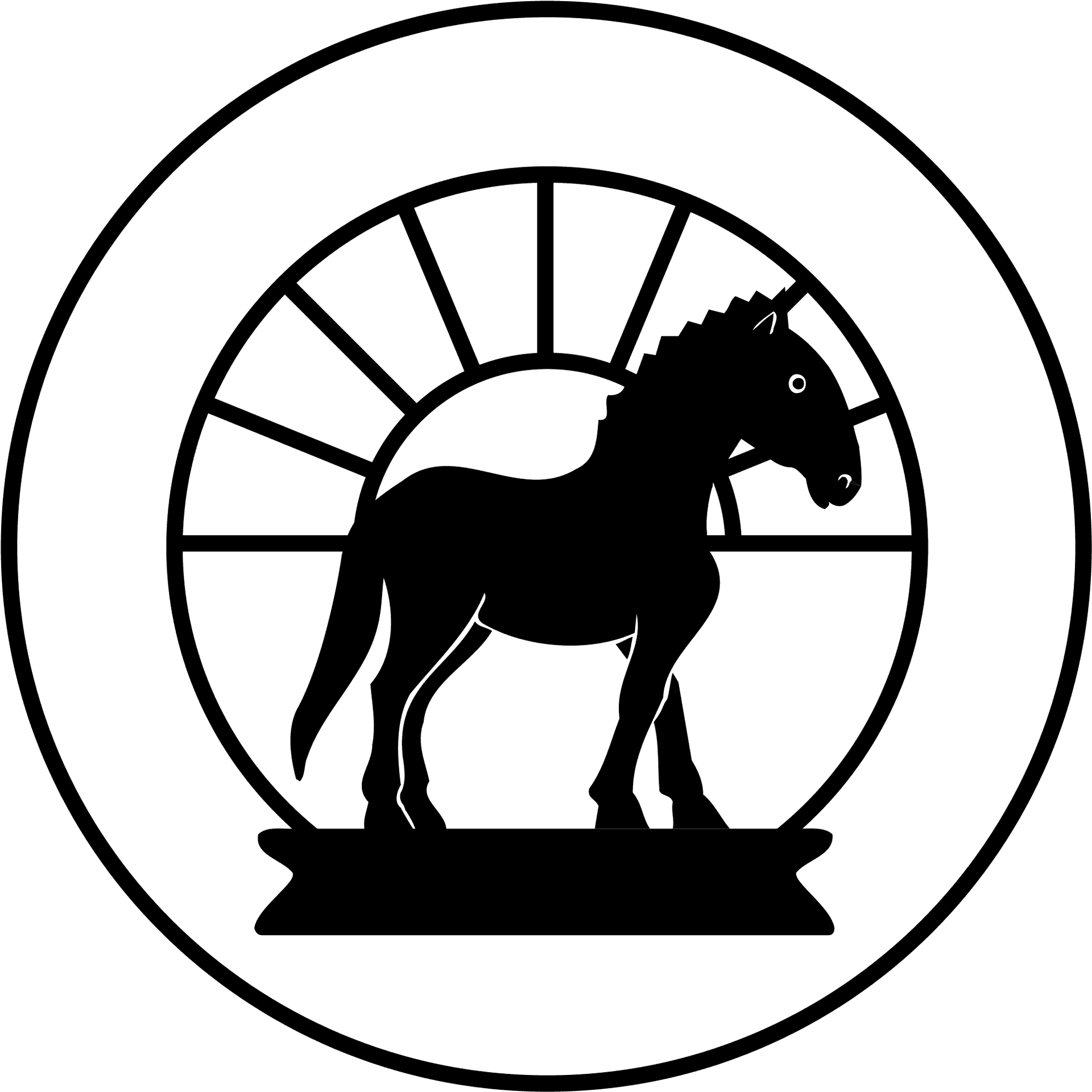 Elegant Horse Silhouette Logo PNG