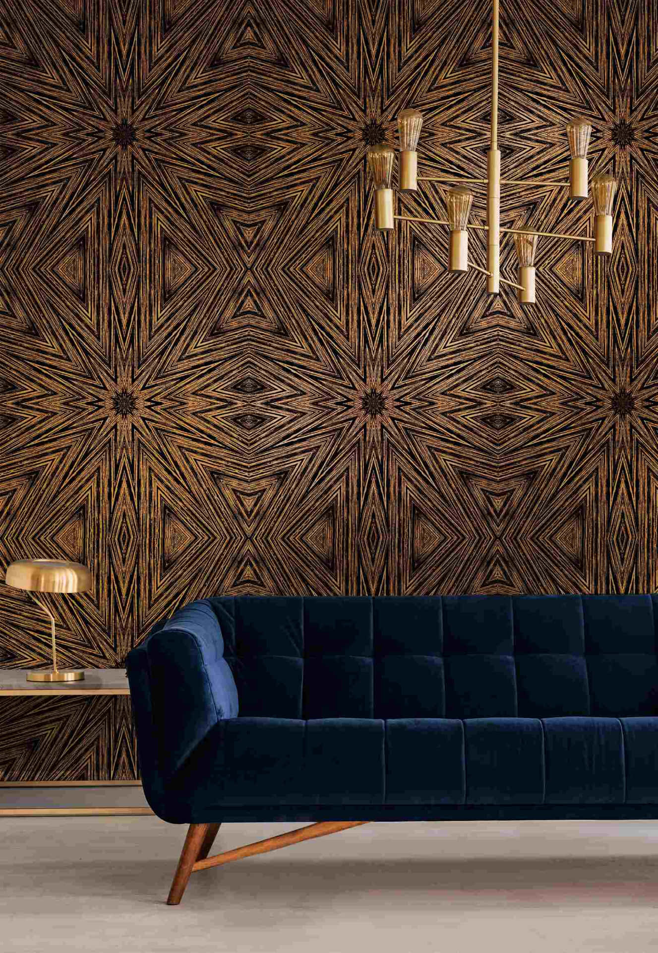Elegant Interior Starburst Wallpaper Design Wallpaper