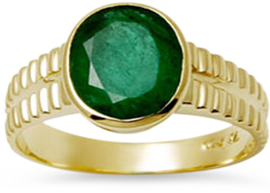 Elegant Jade Gold Ring PNG