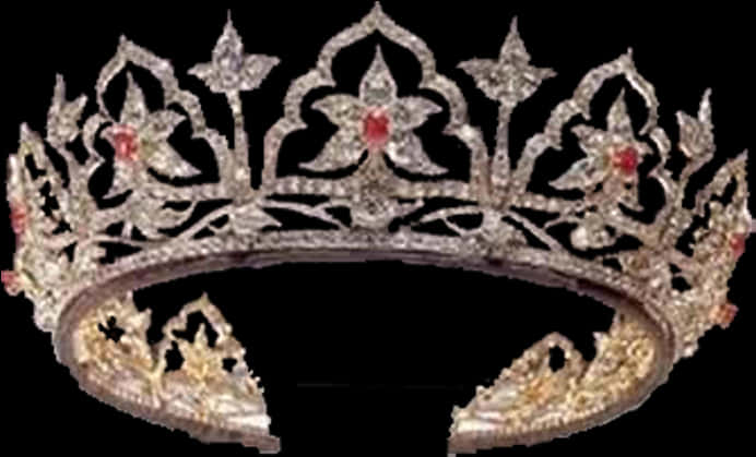 Elegant Jeweled Crown PNG