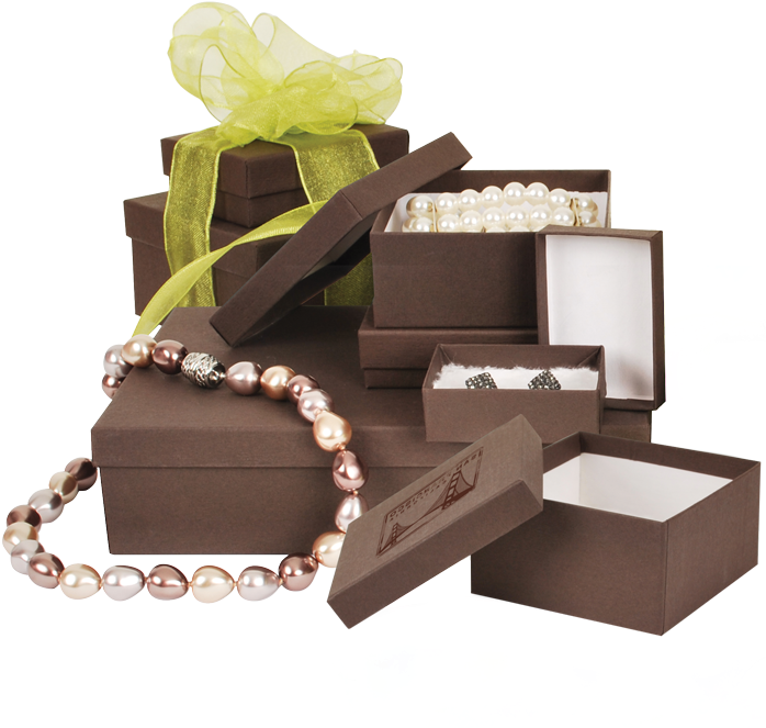 Elegant Jewelry Boxesand Pearl Necklace PNG