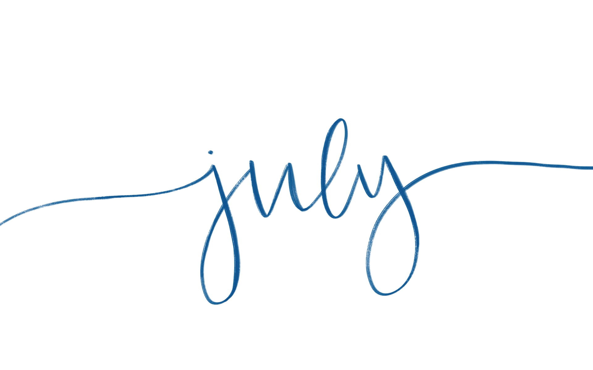Elegant July Calligraphy Wallpaper