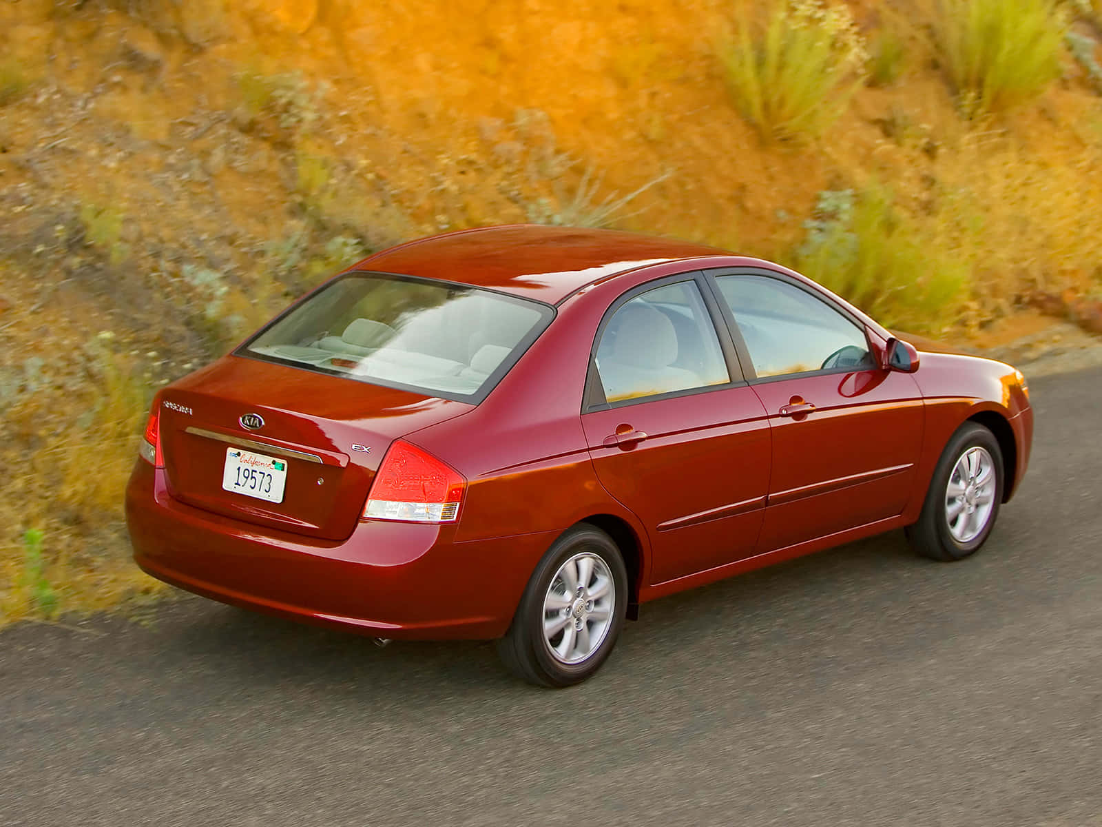 Elegant Kia Spectra Displaying Its Modern Design Wallpaper