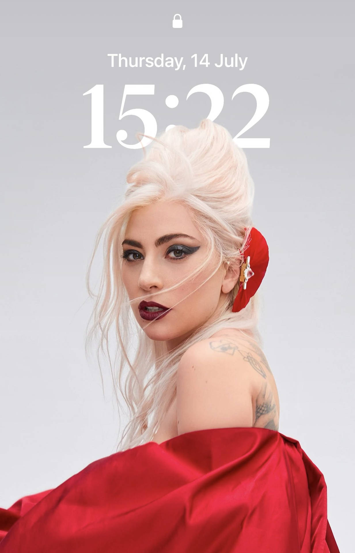 Bloqueode Pantalla Elegante De La Cantante Lady Gaga Fondo de pantalla