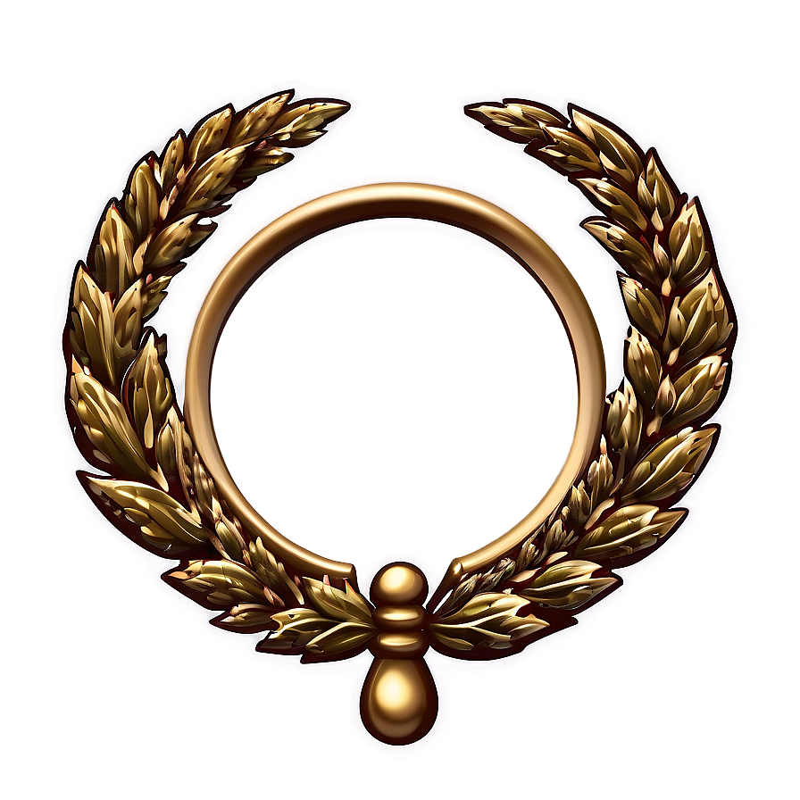 Elegant Laurel Emblem Png 06262024 PNG