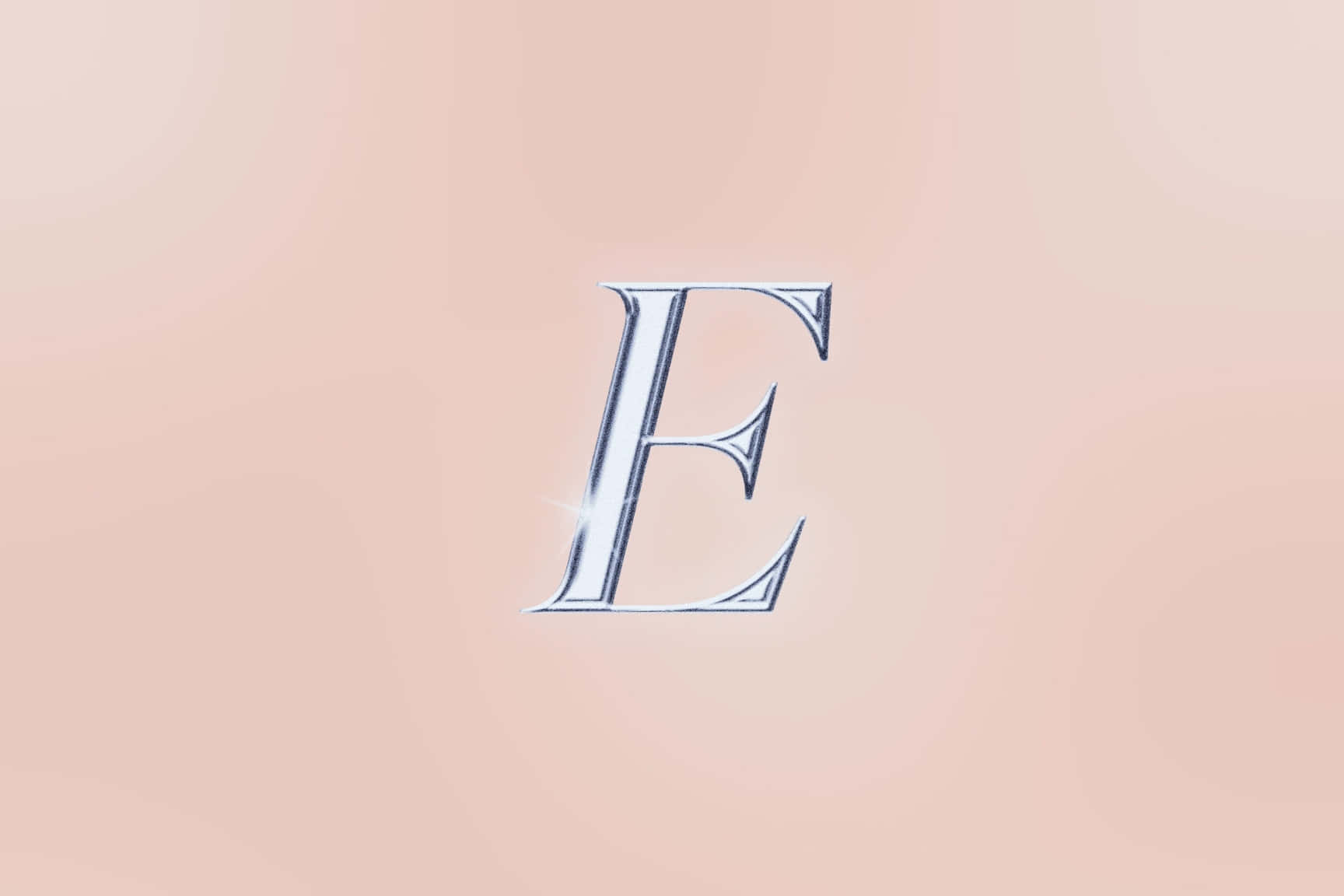Elegant Letter Eon Peach Background Wallpaper