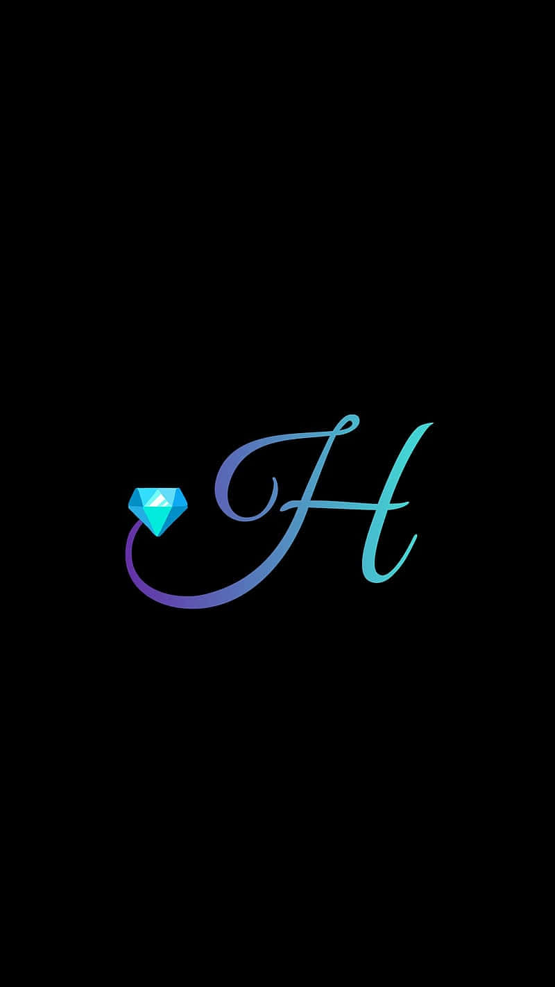 Elegant Letter H Diamond Design Wallpaper