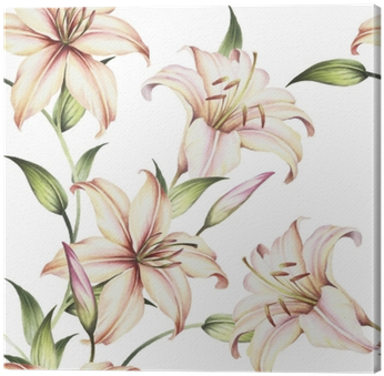 Elegant Lily Floral Pattern PNG