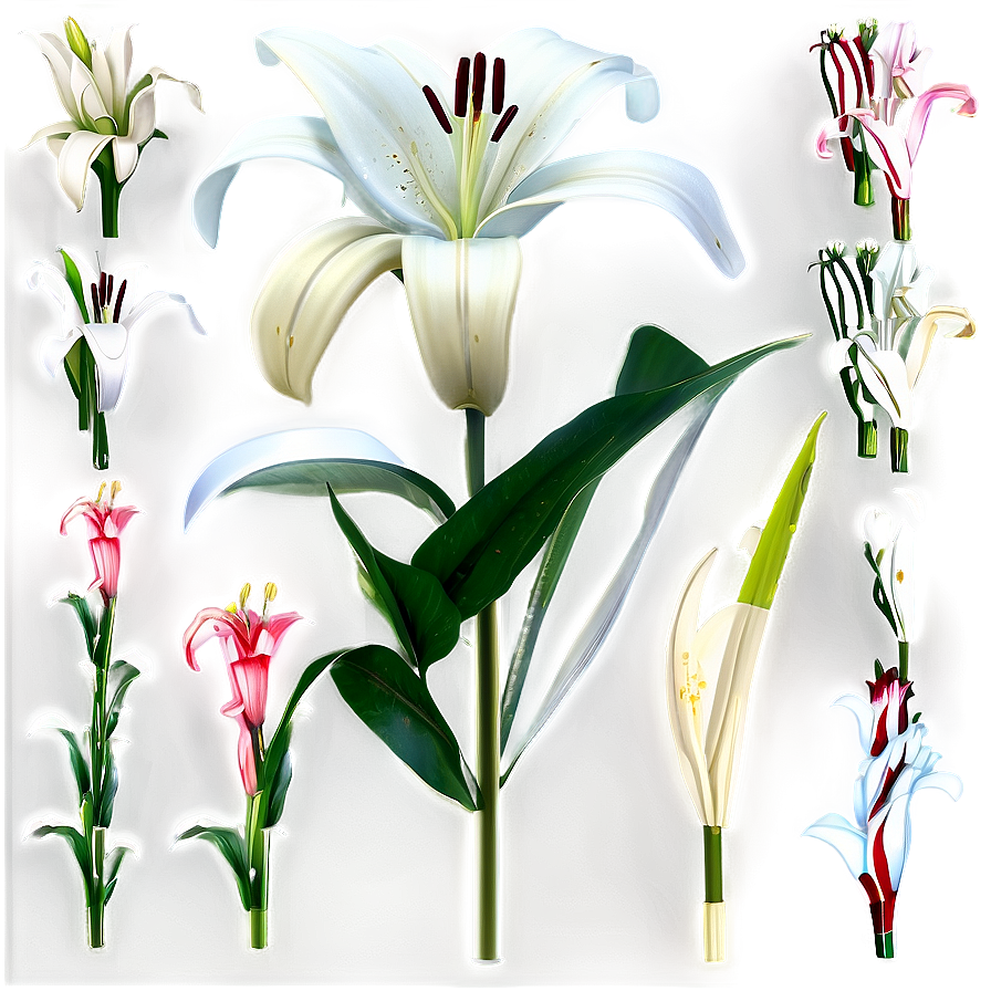 Elegant Lily Flower Png 06272024 PNG