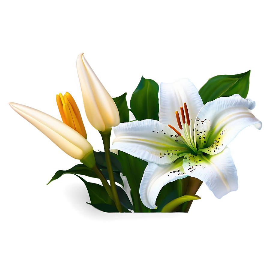 Elegant Lily Flower Png Mrq PNG
