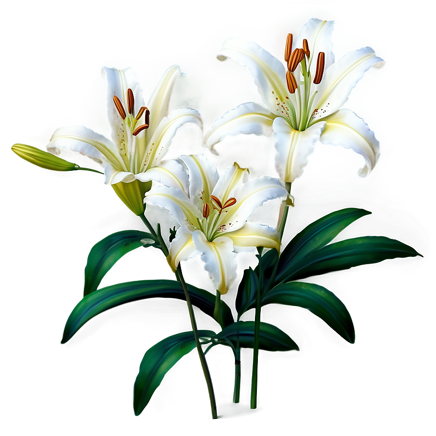 Elegant Lily Pattern Png Wjn PNG