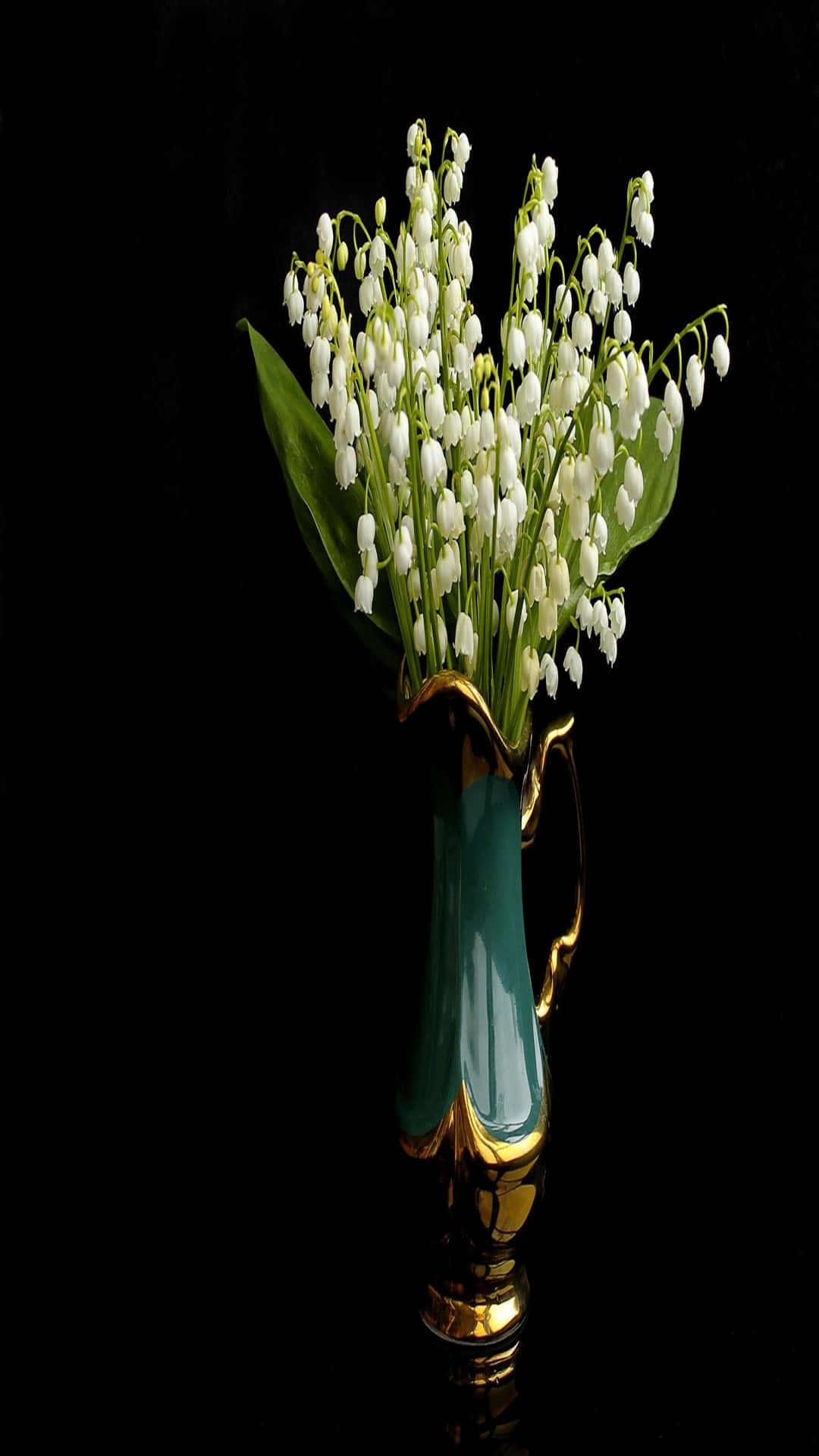 Elegant Lilyofthe Valley Bouquetin Vase Wallpaper