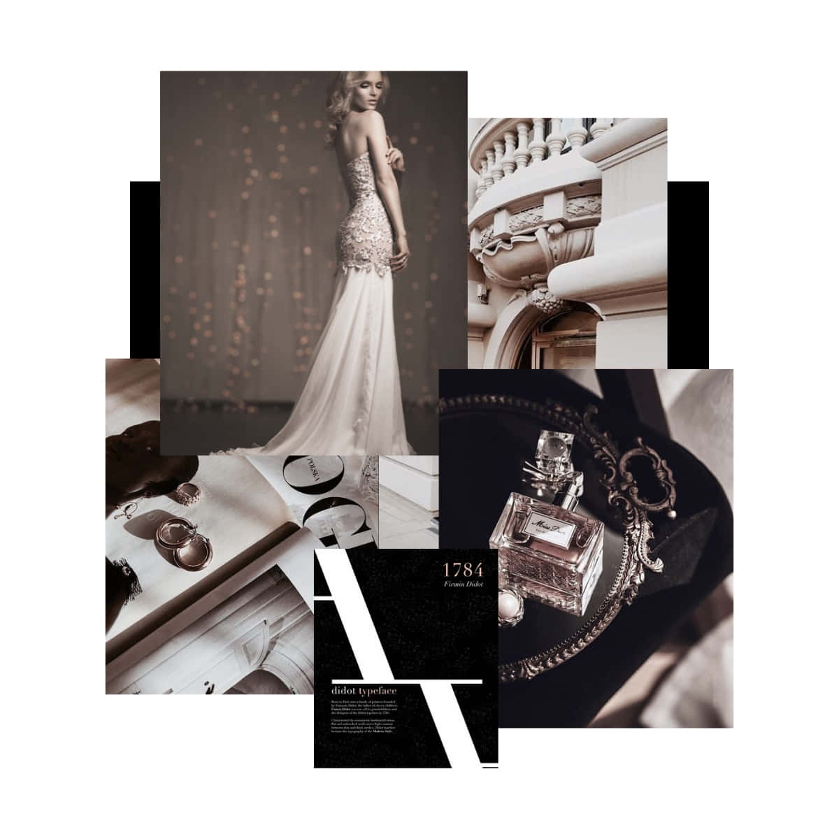 Elegant Luxury Collage_ Rich Girl Aesthetic Wallpaper