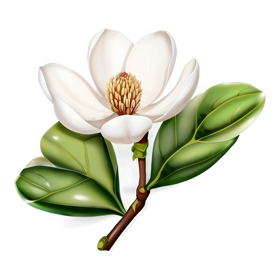 Elegant Magnolia Flower Png 06252024 PNG