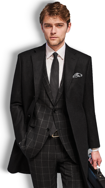 Elegant Manin Black Suit PNG