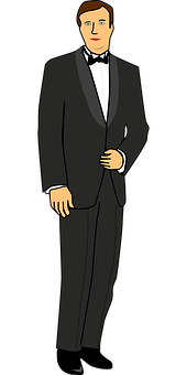 Elegant Manin Tuxedo PNG