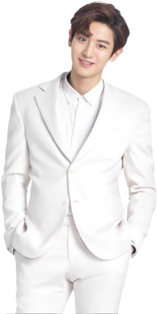 Elegant Manin White Suit PNG