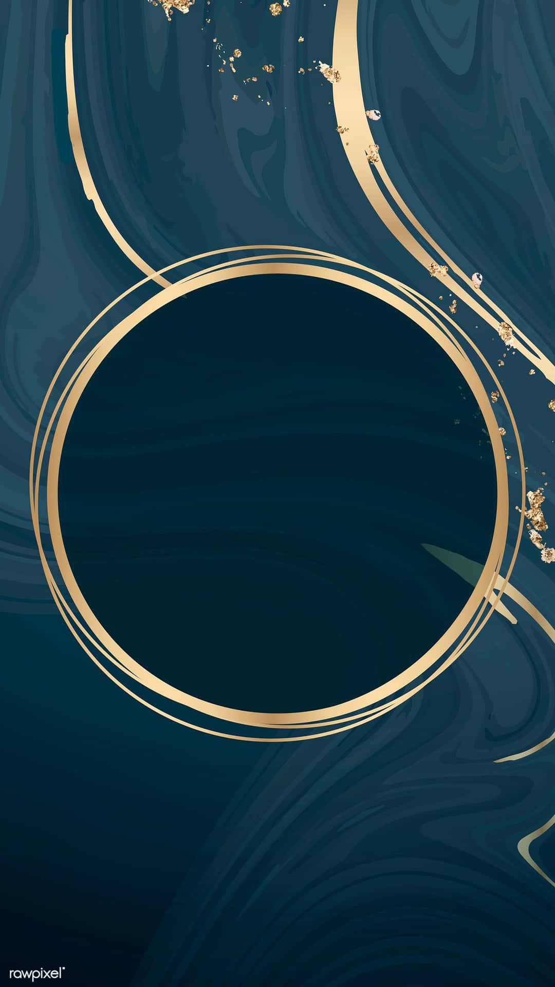 Elegant Marble Texture Golden Circles Background Wallpaper