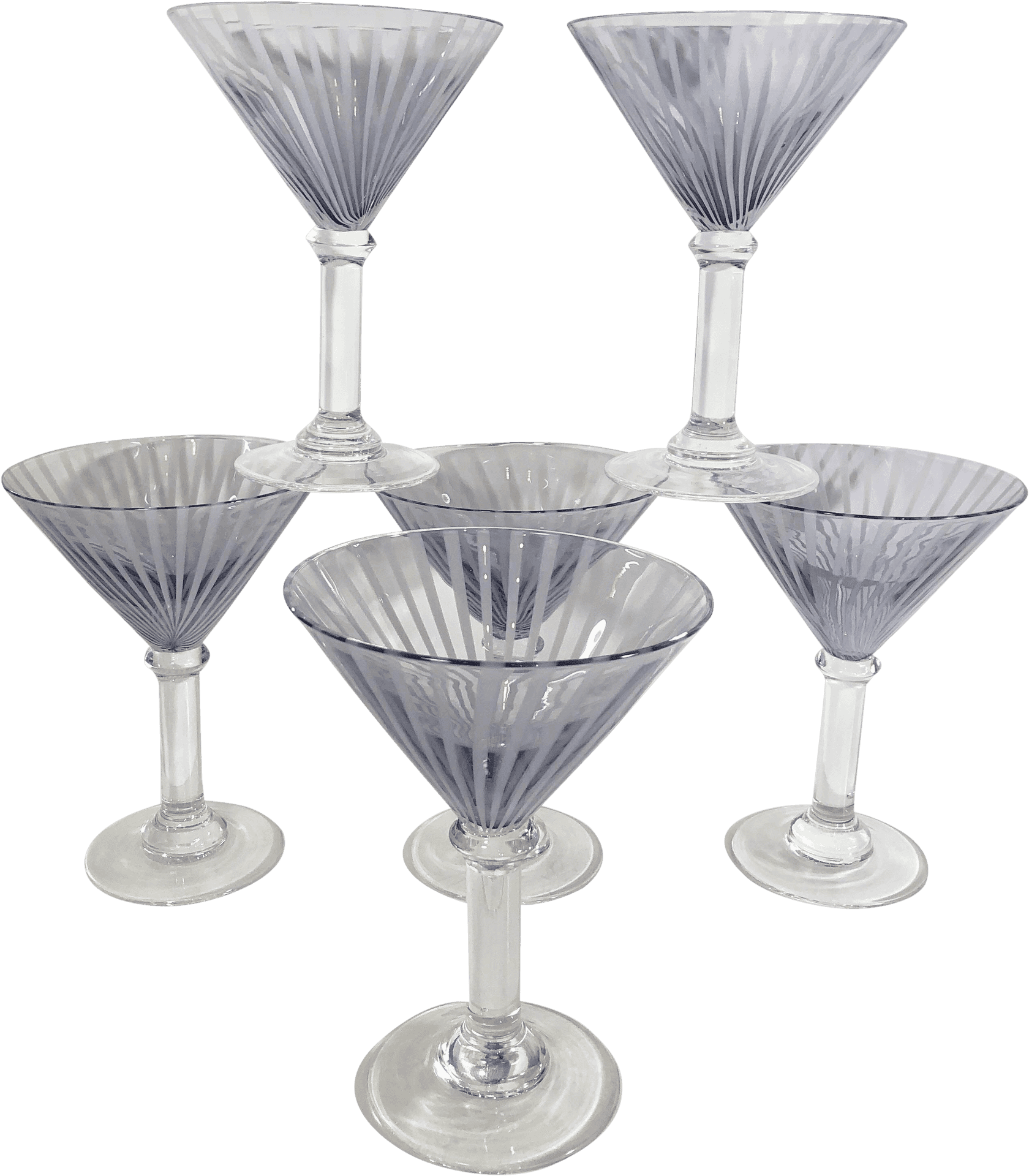 Elegant Martini Glasses Set PNG