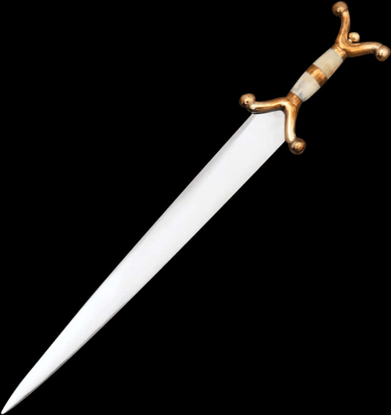 Elegant Medieval Sword Isolated PNG