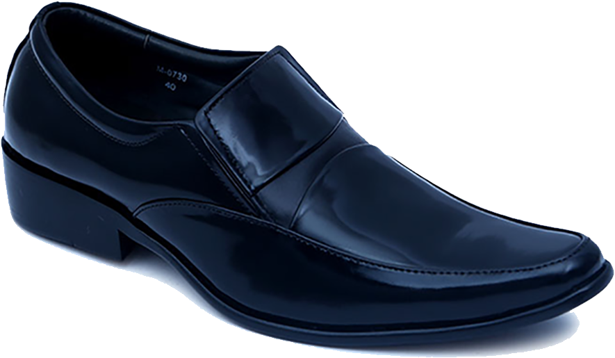 Elegant Mens Dress Shoe Navy Blue PNG