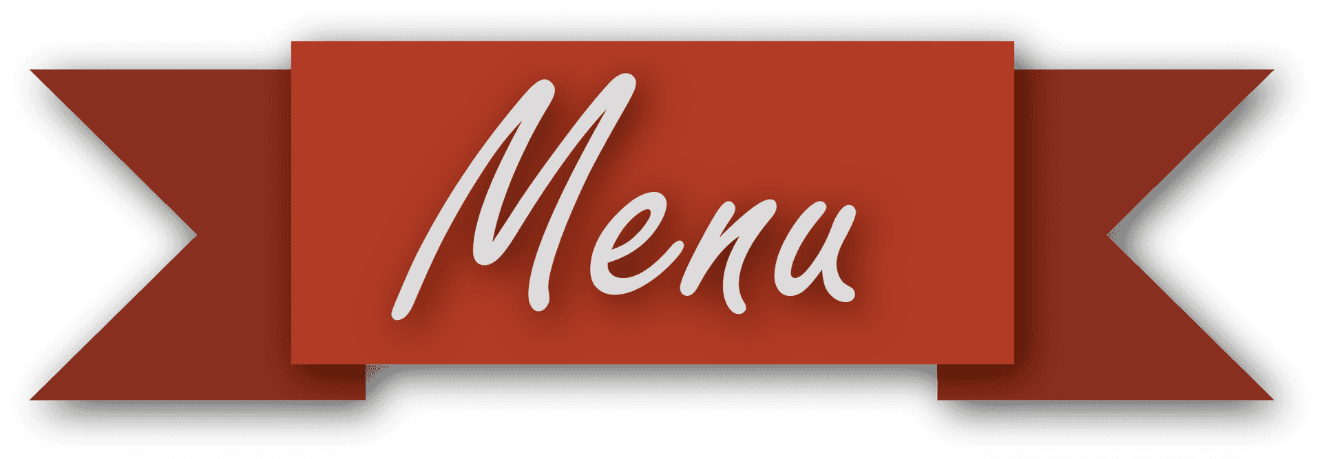 Elegant Menu Sign PNG