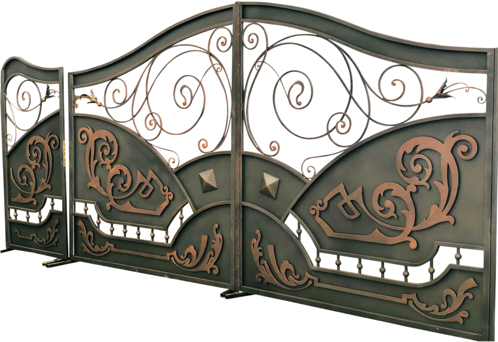 Elegant Metal Gate Design PNG