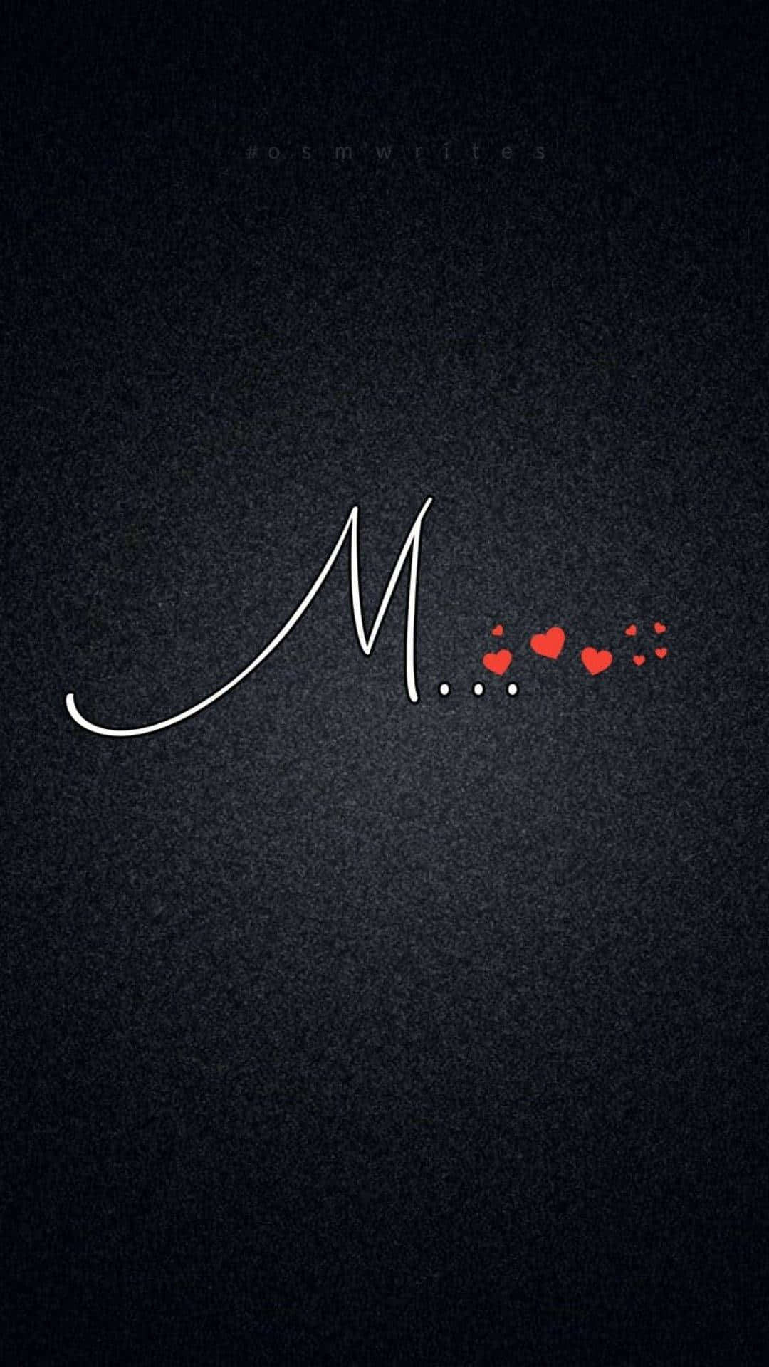 Elegant Monogram Hearts Background Wallpaper