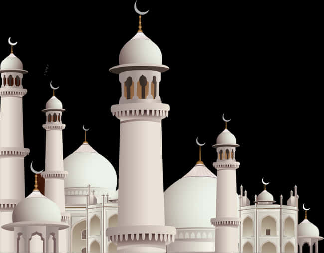 Elegant Mosque Illustration PNG