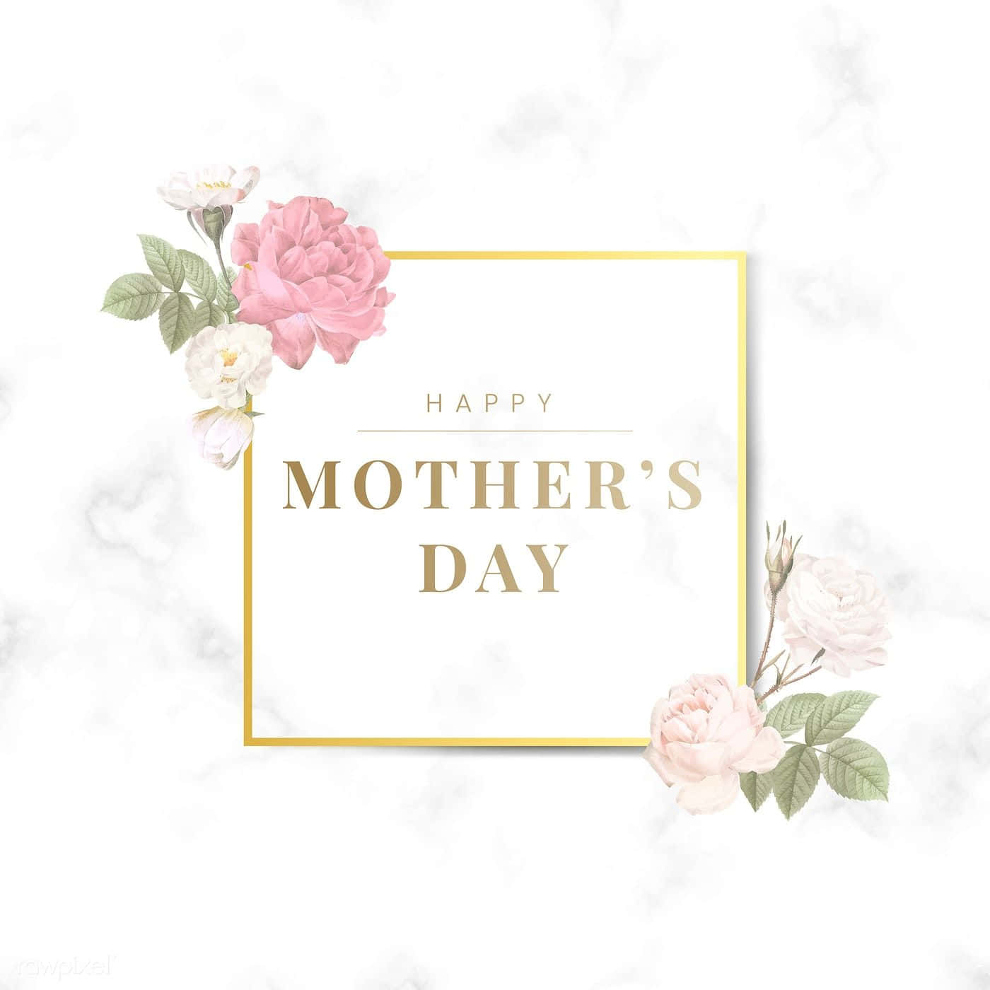 Elegant Mothers Day Floral Greeting Wallpaper