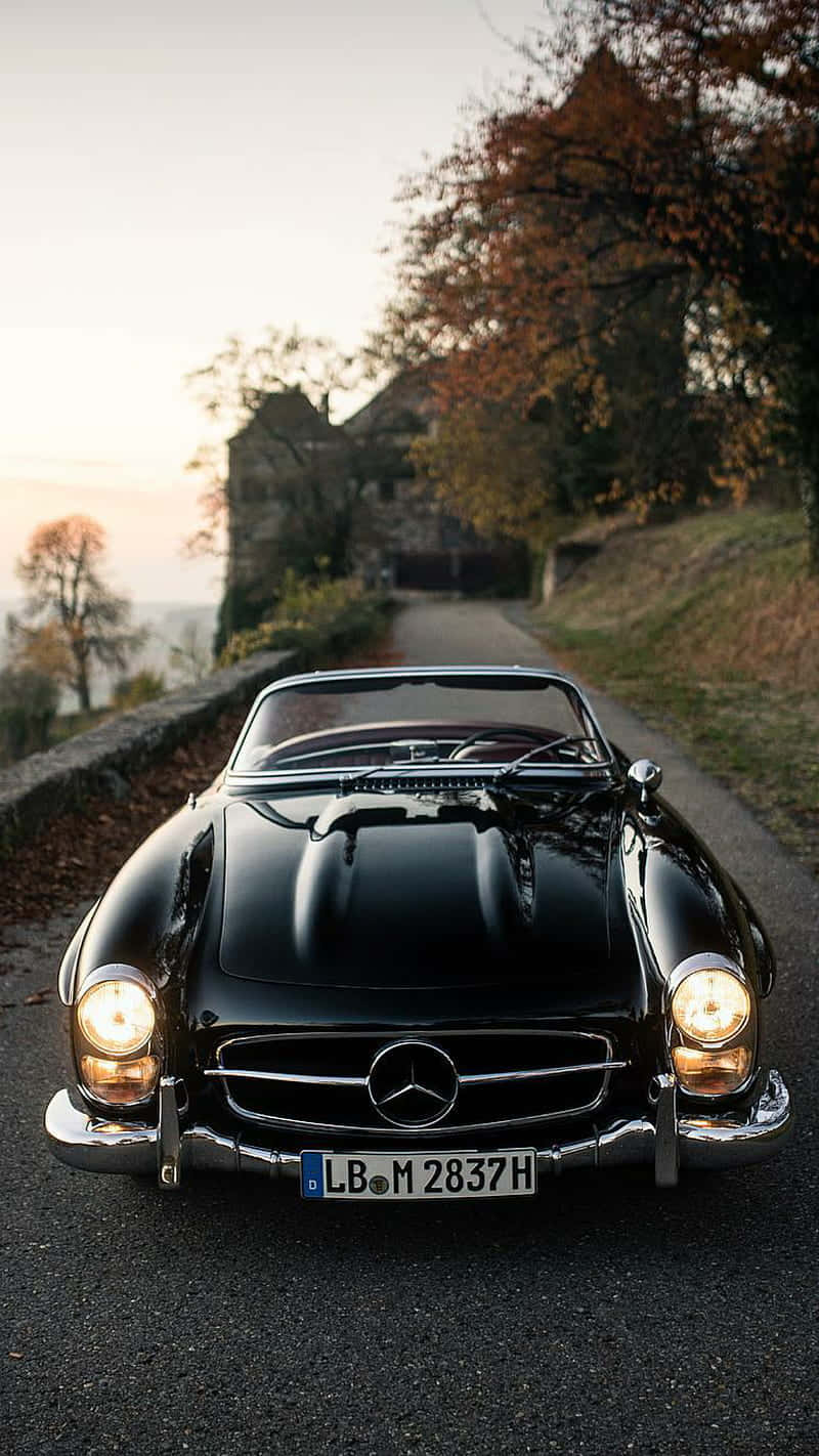 Elegantevecchia Mercedes Benz 300sl Sfondo