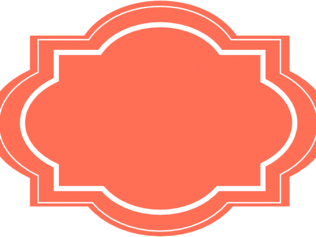 Elegant Orange Frame Design PNG