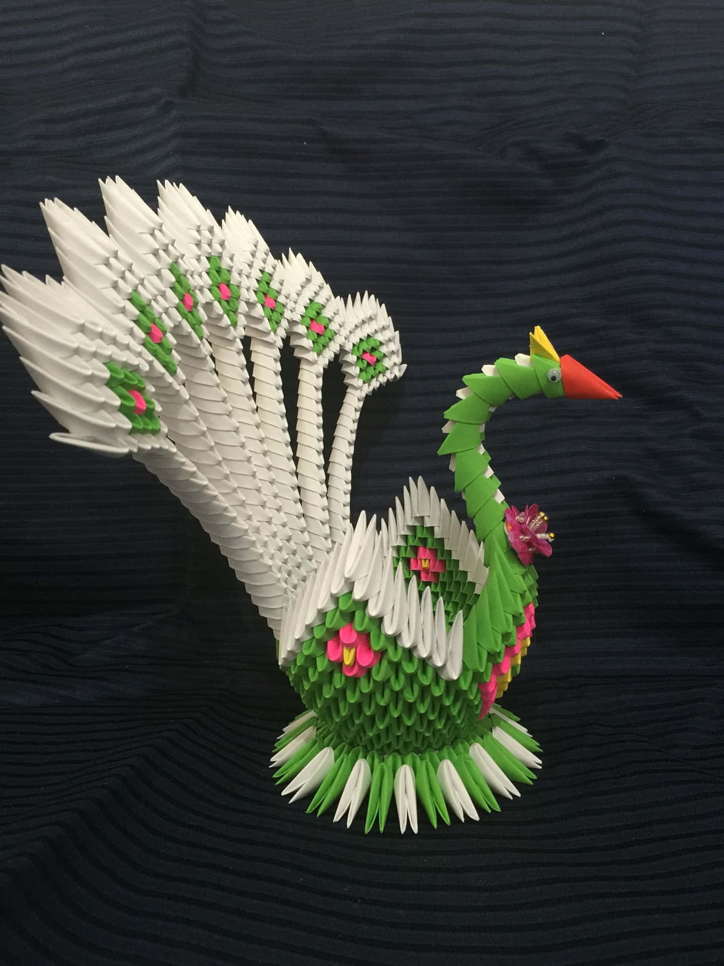 Elegant Origami Swan Sculpture Wallpaper