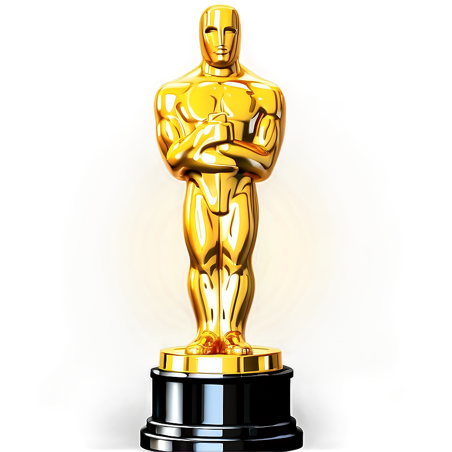 Elegant Oscar Trophy Png 06202024 PNG