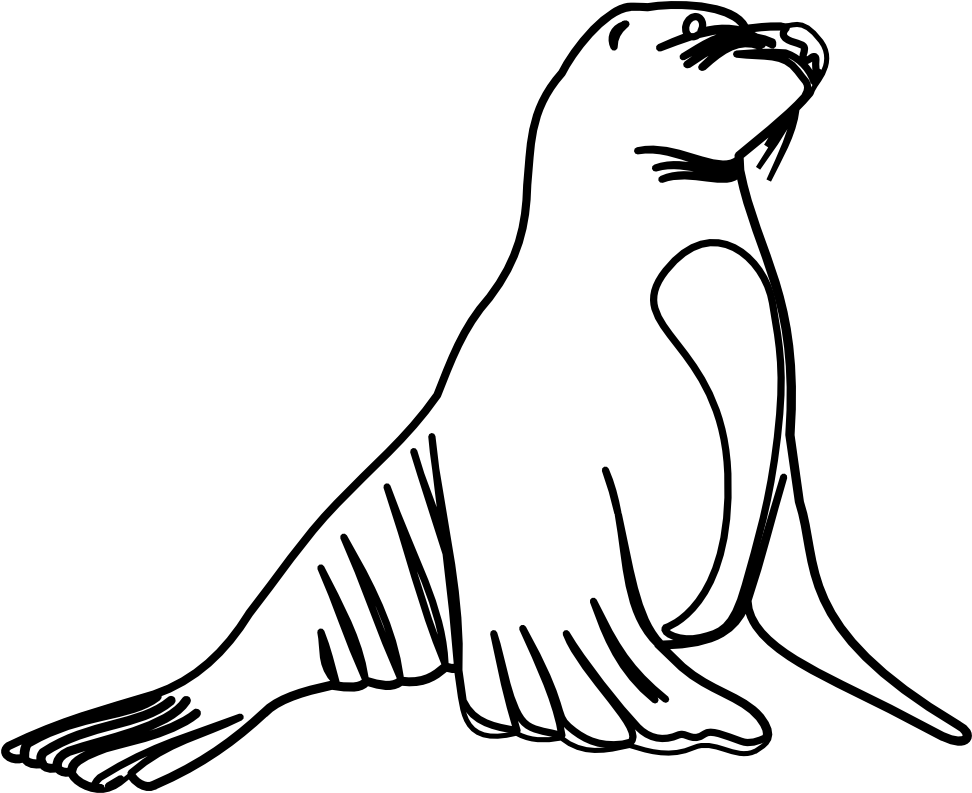 Elegant Otter Illustration PNG