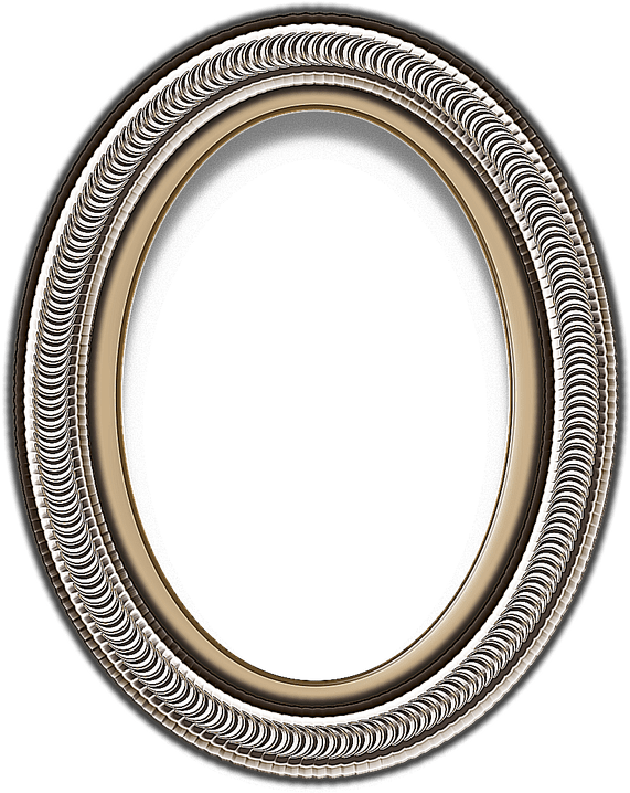 Elegant Oval Frame Design PNG