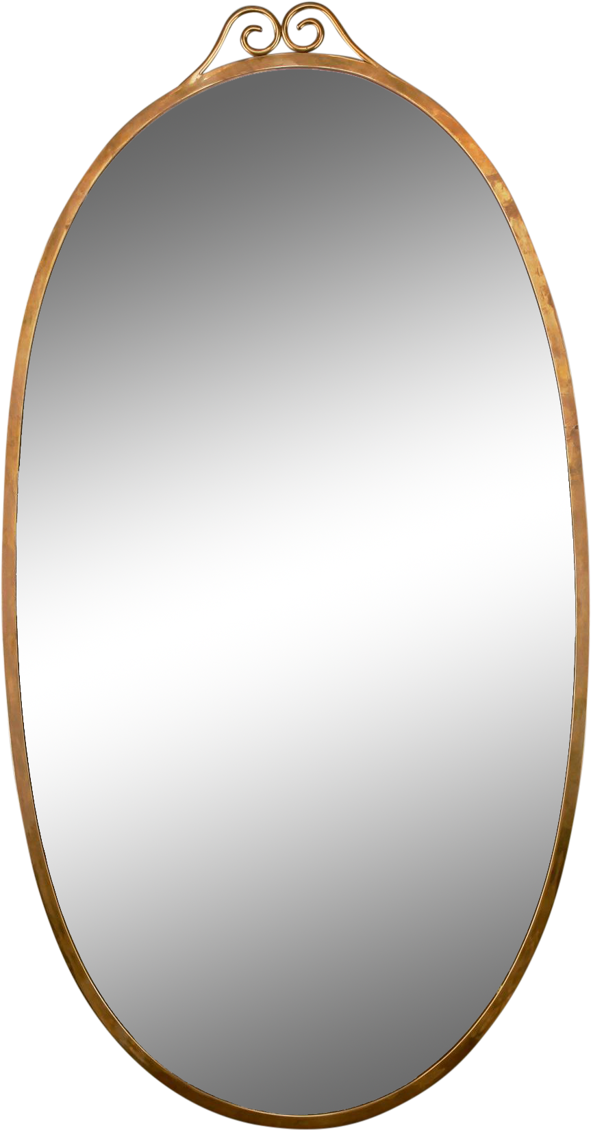 Elegant Oval Mirror Design PNG