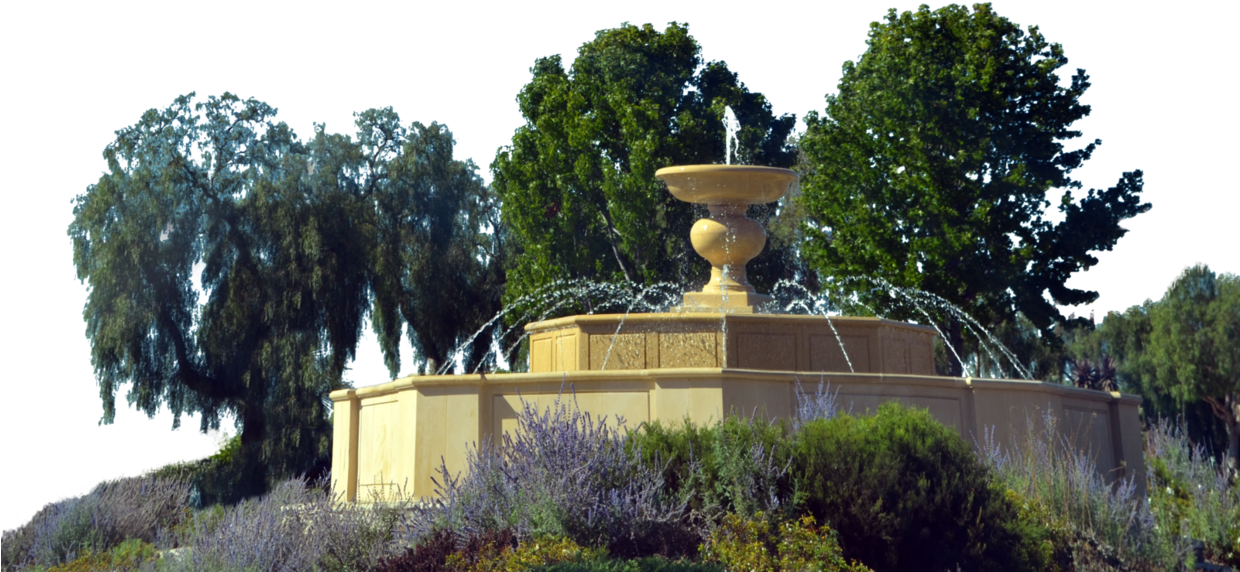 Elegant Park Fountain PNG