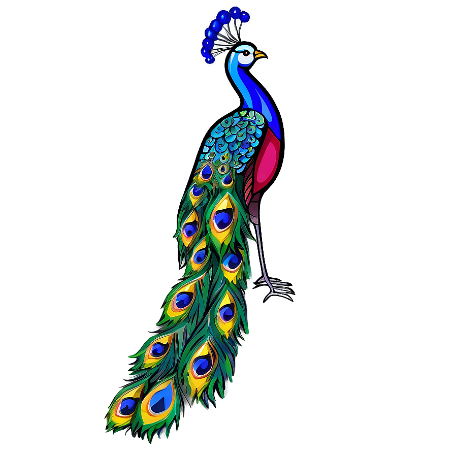 Download Elegant Peacock Design Png 06232024 | Wallpapers.com