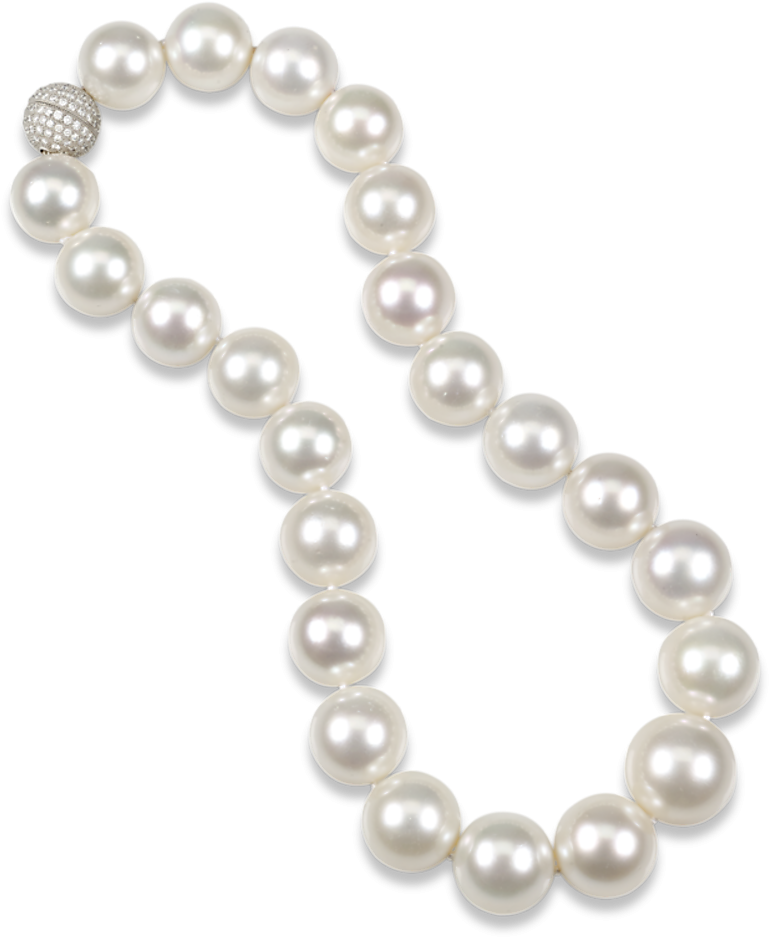 Elegant Pearl Necklace PNG