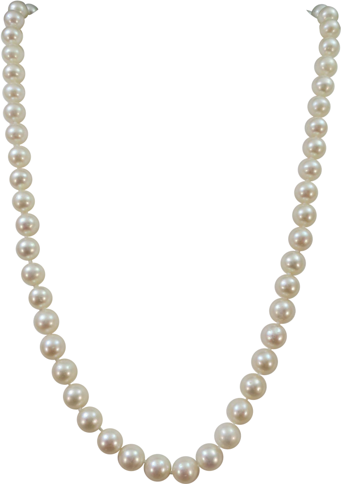 Elegant Pearl Necklace PNG