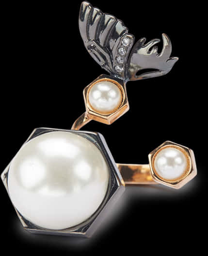 Elegant Pearland Diamond Ring Jewelry PNG